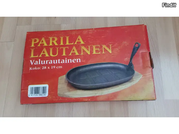 Myydään Parilalautanen valurautainen 28x19cm käyttämätön -hinta 10e