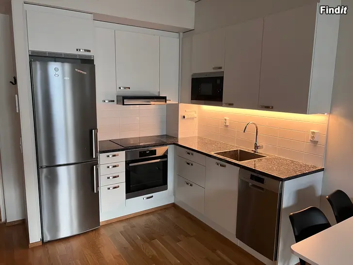 Vuokrataan Uthyres 2R+ku 37,5m2 Kyrkoesplanaden 14, Flikkiskvarteret