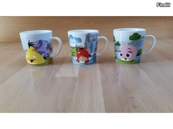 Myydään Arabia Angry Birds mukit v.2009 3kpl - 28e