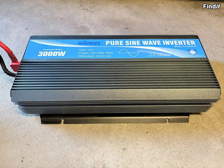 Säljes Giandel inverter med ren sinus 12 V / 3000 W