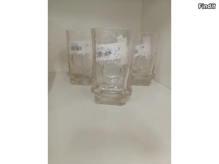Myydään Riihimäen lasi Pikku-Matti lasit 3kpl