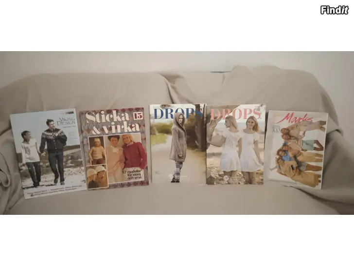 Säljes Stick bocker och stick tidningar till salu