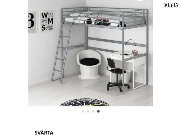 Säljes IKEA Svärta loftsäng