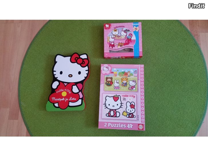 Myydään Hello Kitty palapelit ja peli 3-5v