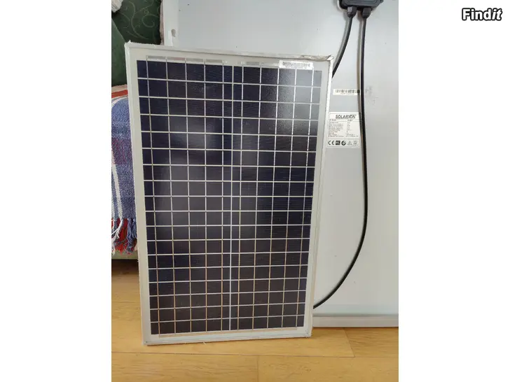 Myydään Solpanel Aurinkopaneeli  35x56cm  30W
