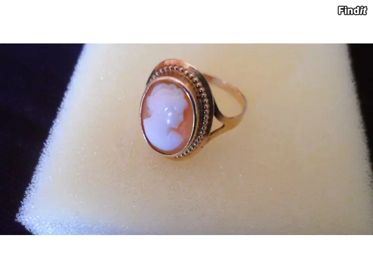 Säljes Camee Kultasormus koko 17,5