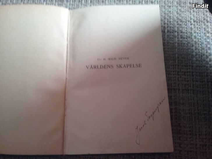 Myydään Världens skapelse Dr. M. Wilh. Meyer