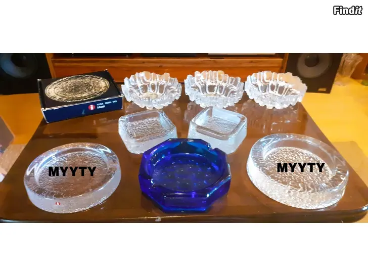 Myydään Lasilintuja Kermakkoja ja Lasitavaraa kasa