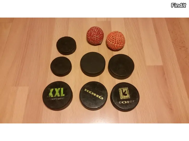 Myydään Jääkiekot ja  Jääpallot 5e