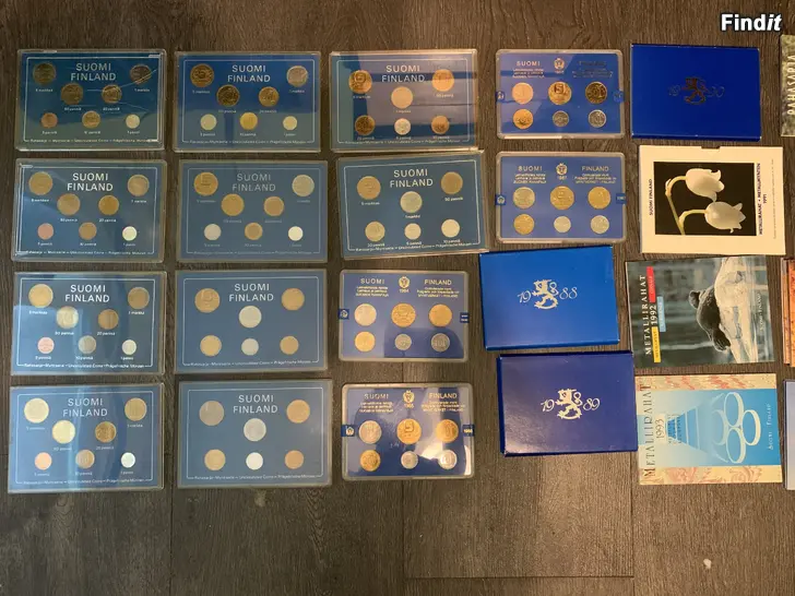 Säljes Finska ocirkulerade mynt 1974-2001