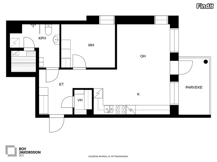 Uthyres Vuokrataan kaksio Vaasan keskustassa