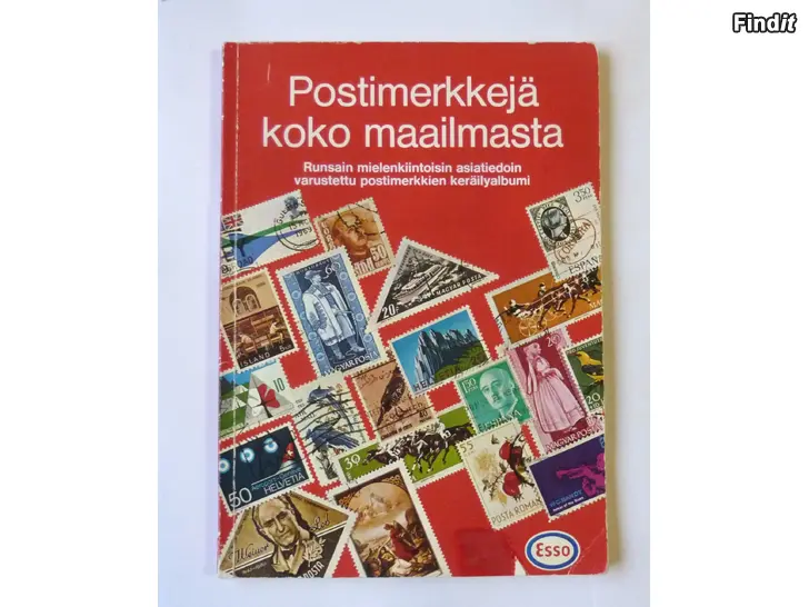 Myydään Esso postimerkkikansio vuodelta 1971