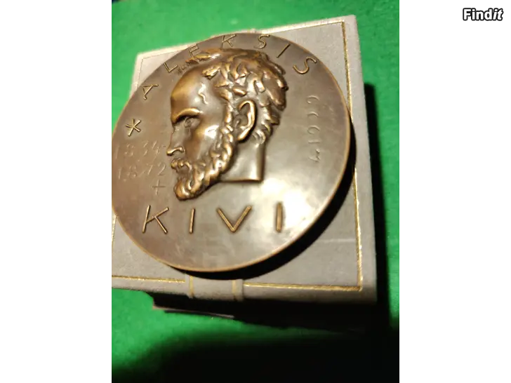 Myydään ALEKSIS KIVI, kohokuvioinen pronssimitali v. 1931, Wäinö Aaltonen