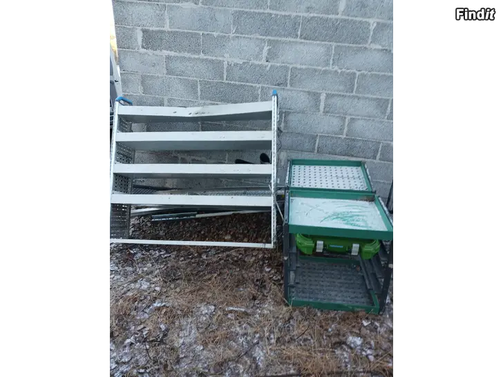 Säljes Sortimo autohylly+metallihylly+essve boxit/hyllyt autoon