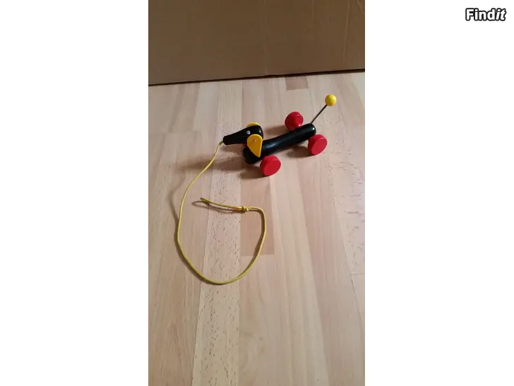 Myydään Brio musta vedettävä koira  -7e