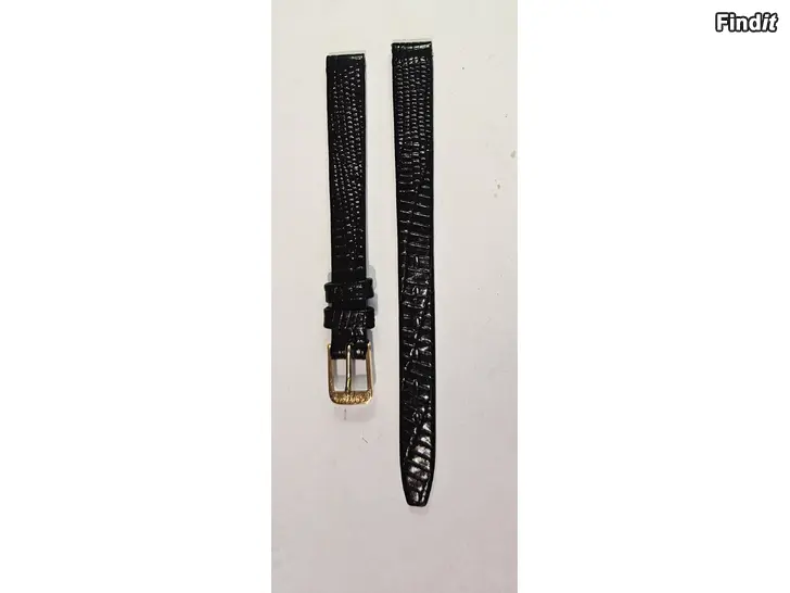 Myydään Certina Croco musta 10 mm kellon ranneke