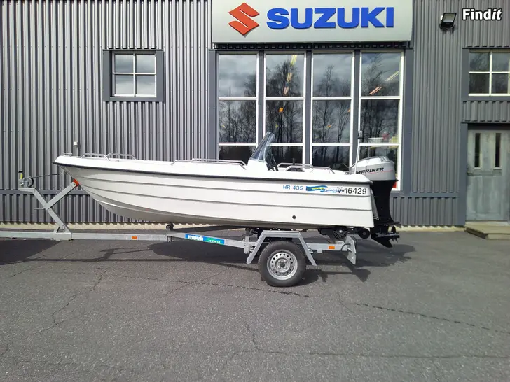 Säljes Höga Rodd 435R + Mariner 30