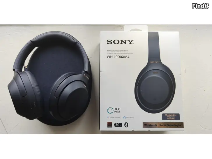 Myydään Sony WH-1000XM4 Midnight Blue
