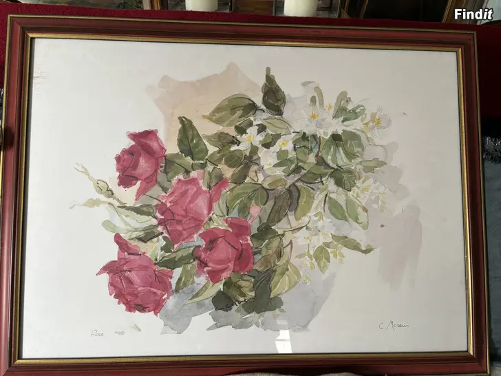 Myydään Taulu Ruusu 58x75cm -Tavla Ros