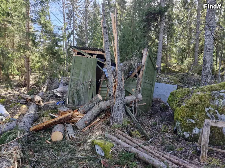 Ostetaan Söker firma för rivning, bortforsling, montering av litet vedlider