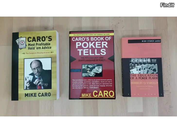 Myydään 3 Poker Books in English