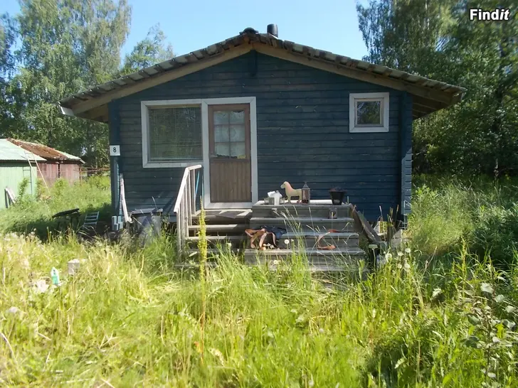 Myydään hirsimökki 5x8 37.5 neliö rak.2018 sisältä vc ja keittiö
