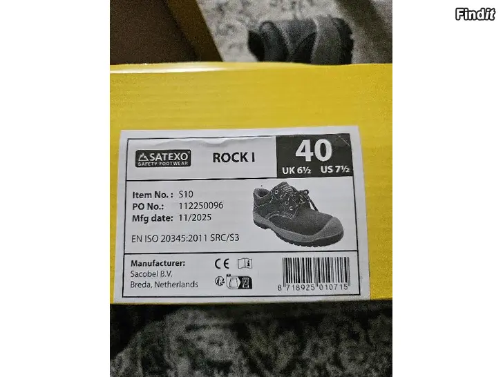 Myydään Turvakengät koko 40 Satexo Rock 1