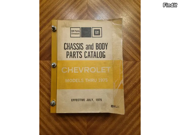 Myydään Chassis And Body Parts Catalog Chevrolet Models 1965-75