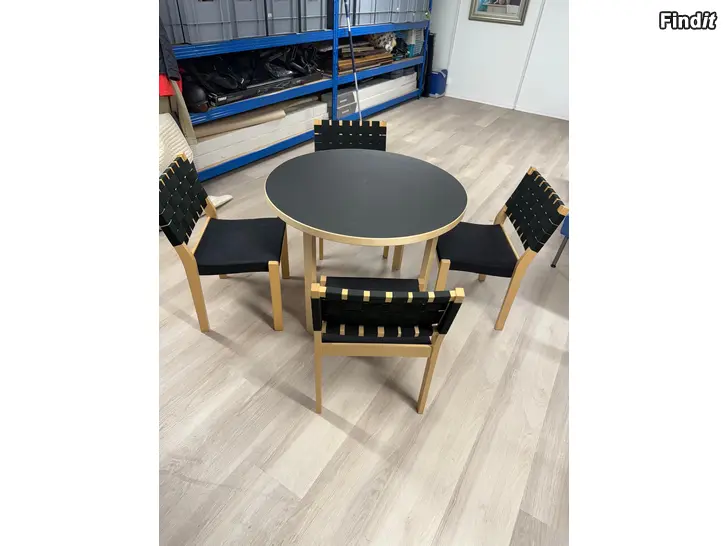 Myydään Artek 4kpl tuolia 611 ja Artek pöytä 90A 100cm koivu