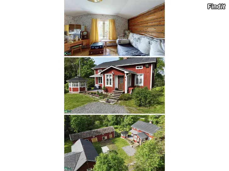 Säljes Egnahemshus i Pörtom med stor tomt och flera uthus