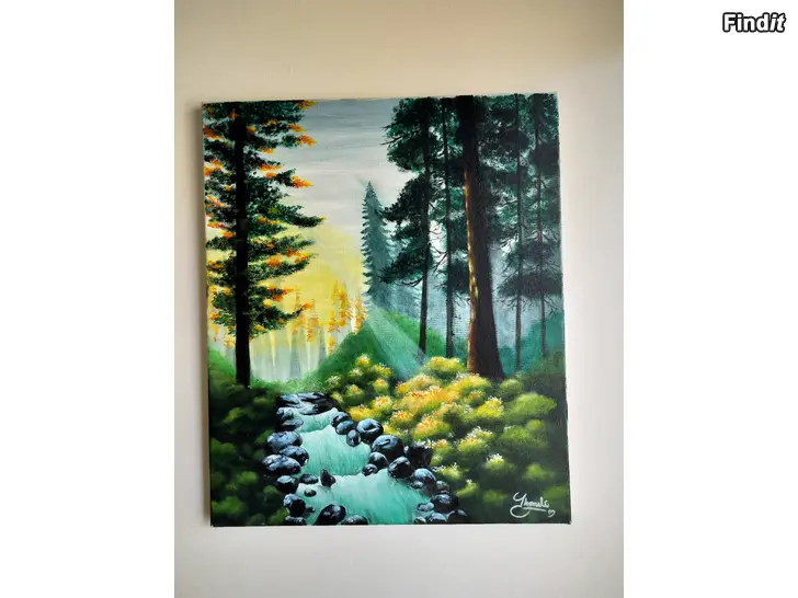 Säljes Canvastavla Skog - Smaragd Silence