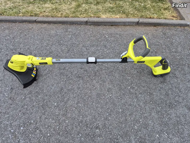 Myydään Ryobi akkutrimmer + akku 2Ah