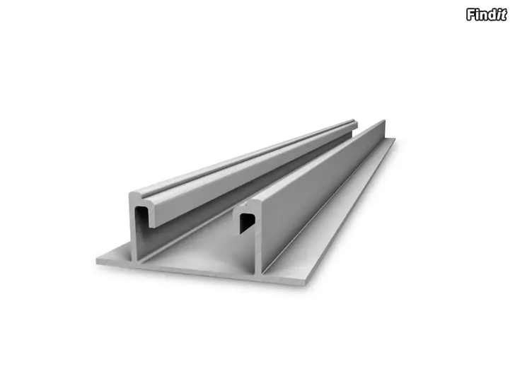 Myydään PV kiinnike K2  Speedrail  asennuskisko 3,3 tai 4,4 m