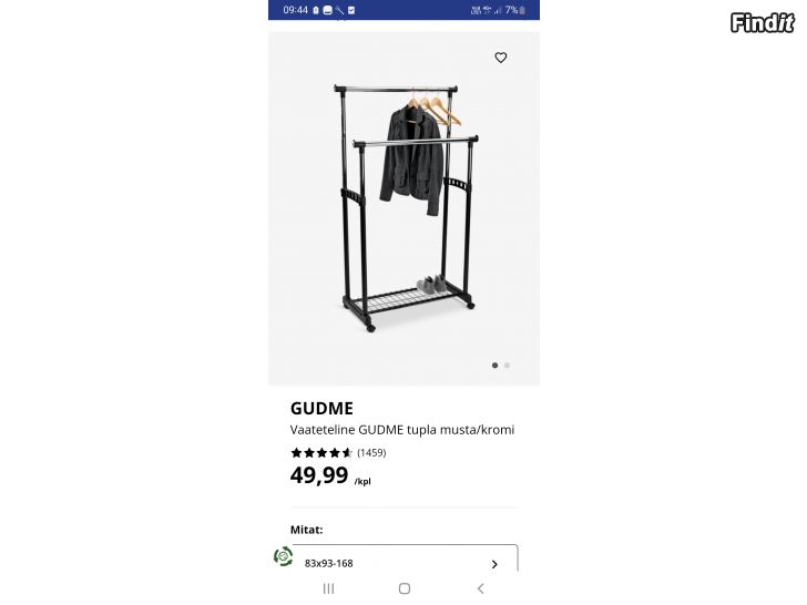 Säljes Jysk klädställning