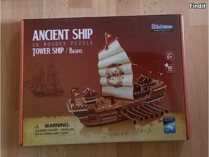 Myydään Robotime 3D- puinen palapeli ANCIENT SHIP -hinta 5e