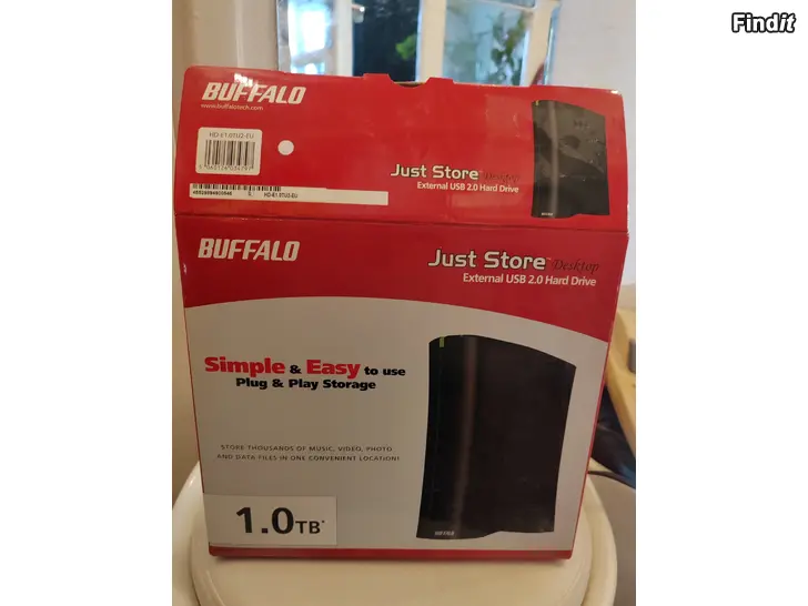 Säljes Buffalo extern hårddisk 1 TB