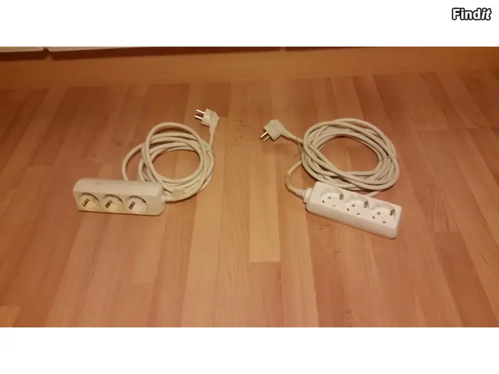 Säljes Jatkojohto maadoitettu valkoinen 3m ja 5m