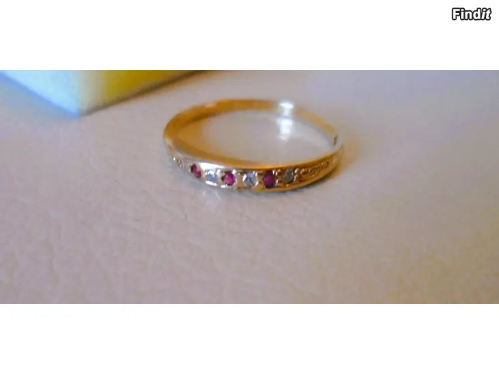 Myydään Timantit ja Rubiinit Kultasormus koko 16,5