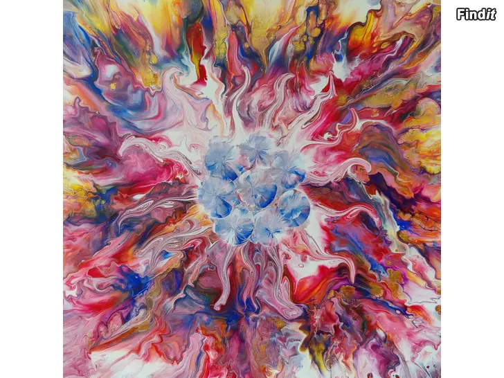 Säljes Abstrakt akrylmålning 50x50cm
