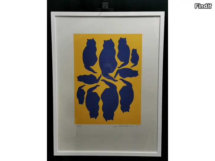 Myydään Seija Rusthol-Karhu serigrafia 1990