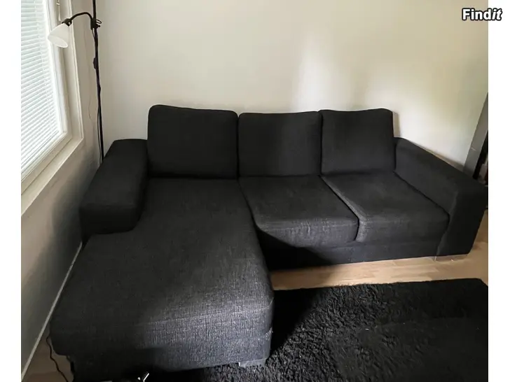 Säljes Svart divansoffa