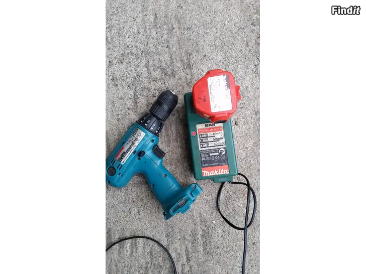 Myydään Akkulaturi Makita DC1410 ja akkuporakone 12V -10e