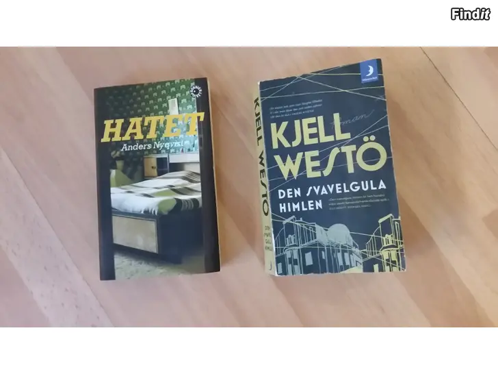 Myydään 2 svenskspråkiga romaner  -pris 5e