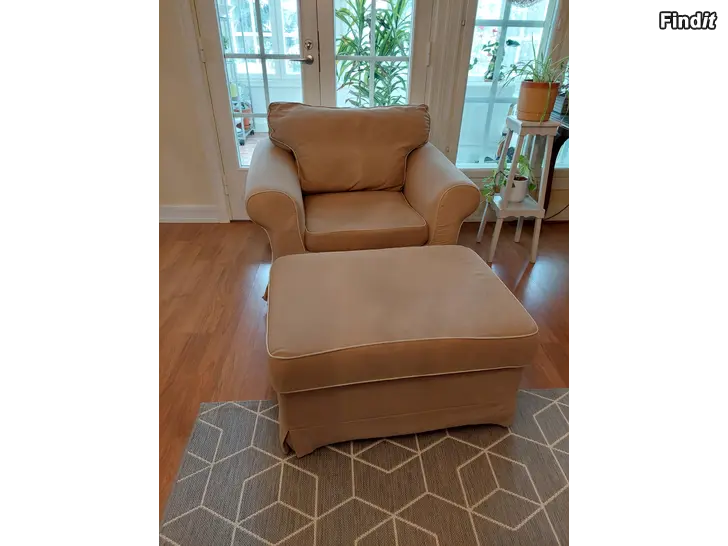 Säljes Ikea Ektorp länstol + fotpall