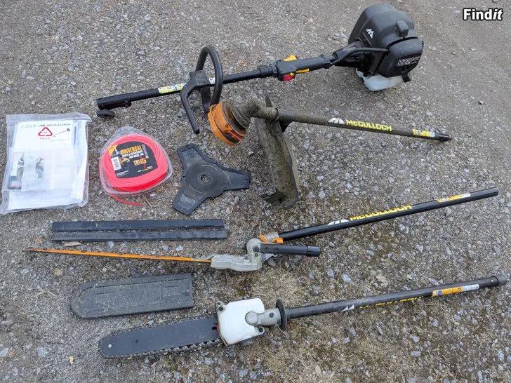 Säljes McCulloch B33 4in1 röjsåg, trimmer, kvistsåg och häcksax
