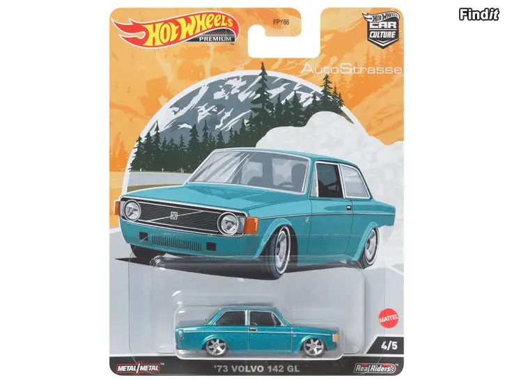 Myydään Volvo 142 GL 1973 sininen/vihreä - Hot Wheels Car Culture 164