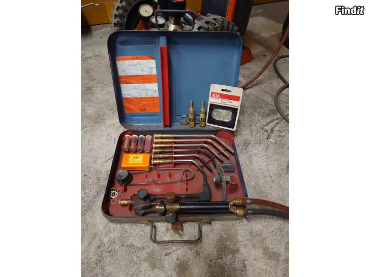 Myydään gas svets/skär utrustning, AGA x11, flask kärra