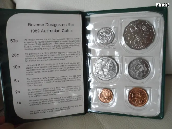 Myydään XII Commonwealth games Brisbane 1982 Proof 6 Coin Set