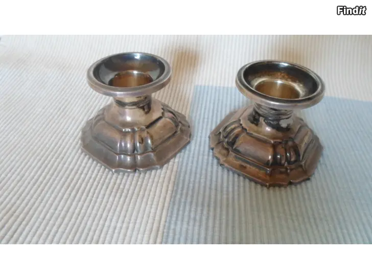 Myydään Hopeiset kynttilänjalat Ruotsi Ei kaiverrusta
