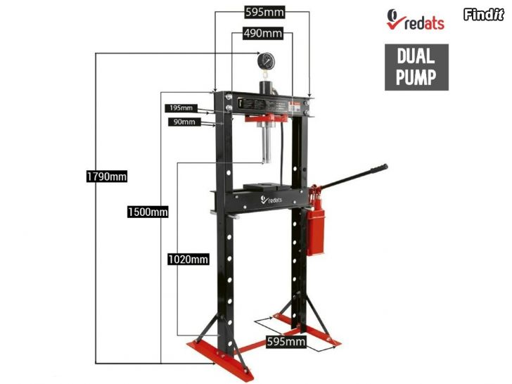 Säljes Hydraulpress 20T Dubbel hydraulpump